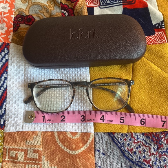 LaFont Interview 2051 52 Gray Glasses Frames Plastic Tortiseshell Made in France - Picture 16 of 16